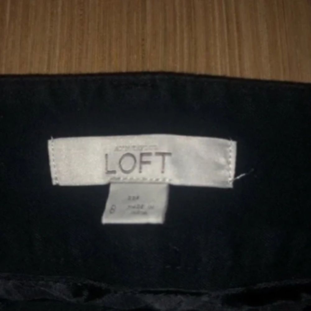 Loft Black Cropped Pixie Work Pants - Picture 8 of 8